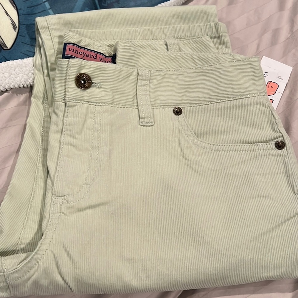 New Vineyard Vines Green Corduroy Pants - Size 6